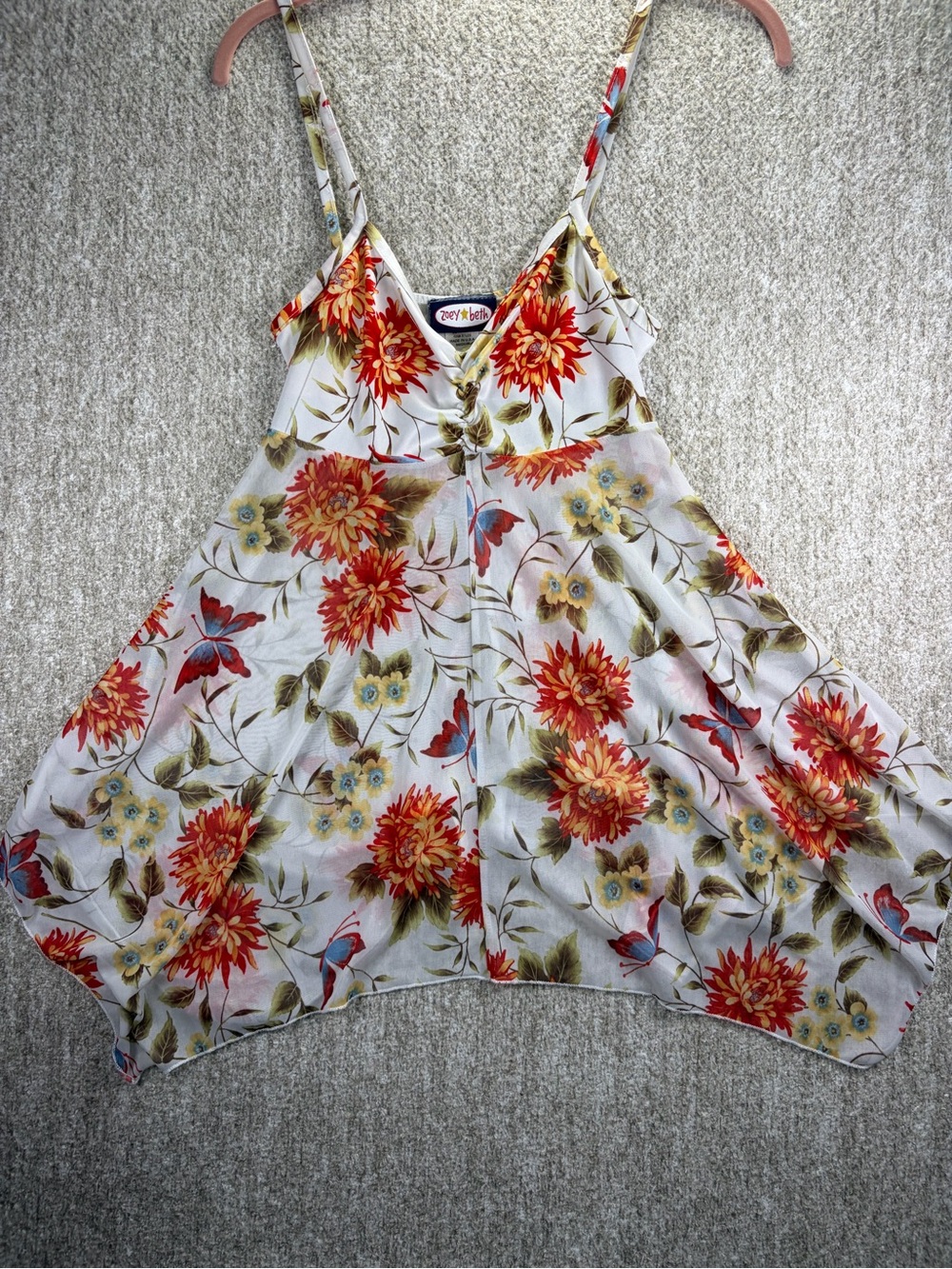 Zoey Beth Vintage Y2K made in USA floral tank